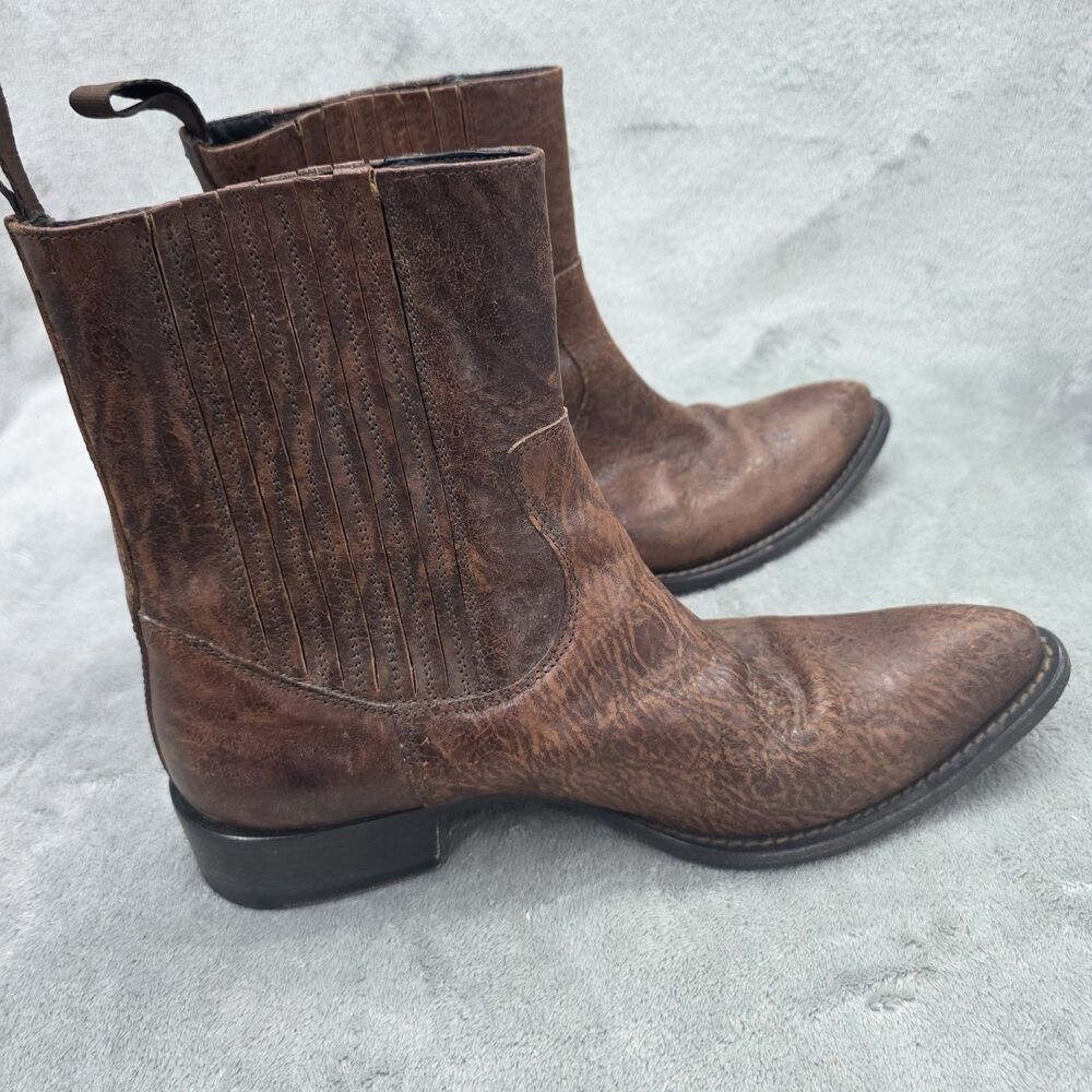 BUTTERO Ankle Chelsea Boots Brown Leather Size 41 Made In Italy - Picture 7 of 11